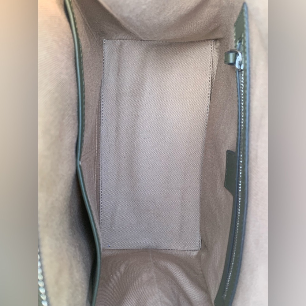 MCM Klara Green Monogram Leather Shoulder Bag - Picture 8 of 8